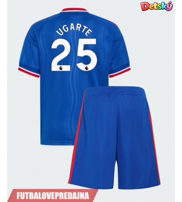 Lacne Dětský Futbalové dres Manchester United Manuel Ugarte #25 2026-27 Krátky Rukáv - Preč (+ trenírky)